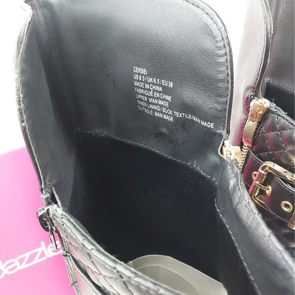 Shoes Dazzle Black Cersei Women's Size 8.5 Knee High Boots